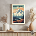 Mount Rainier National Park Vintage Poster - GroovyGrove