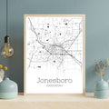 Jonesboro Arkansas City Map Poster - GroovyGrove