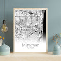 Miramar Florida City Map Poster - GroovyGrove