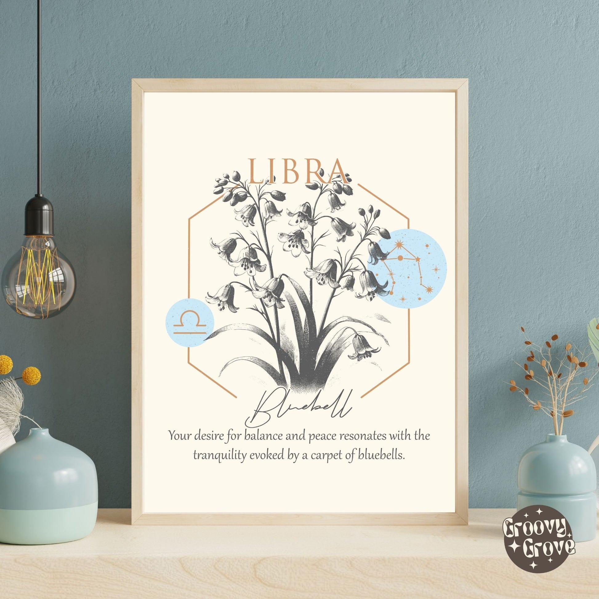 Libra Zodiac Sign Poster - GroovyGrove