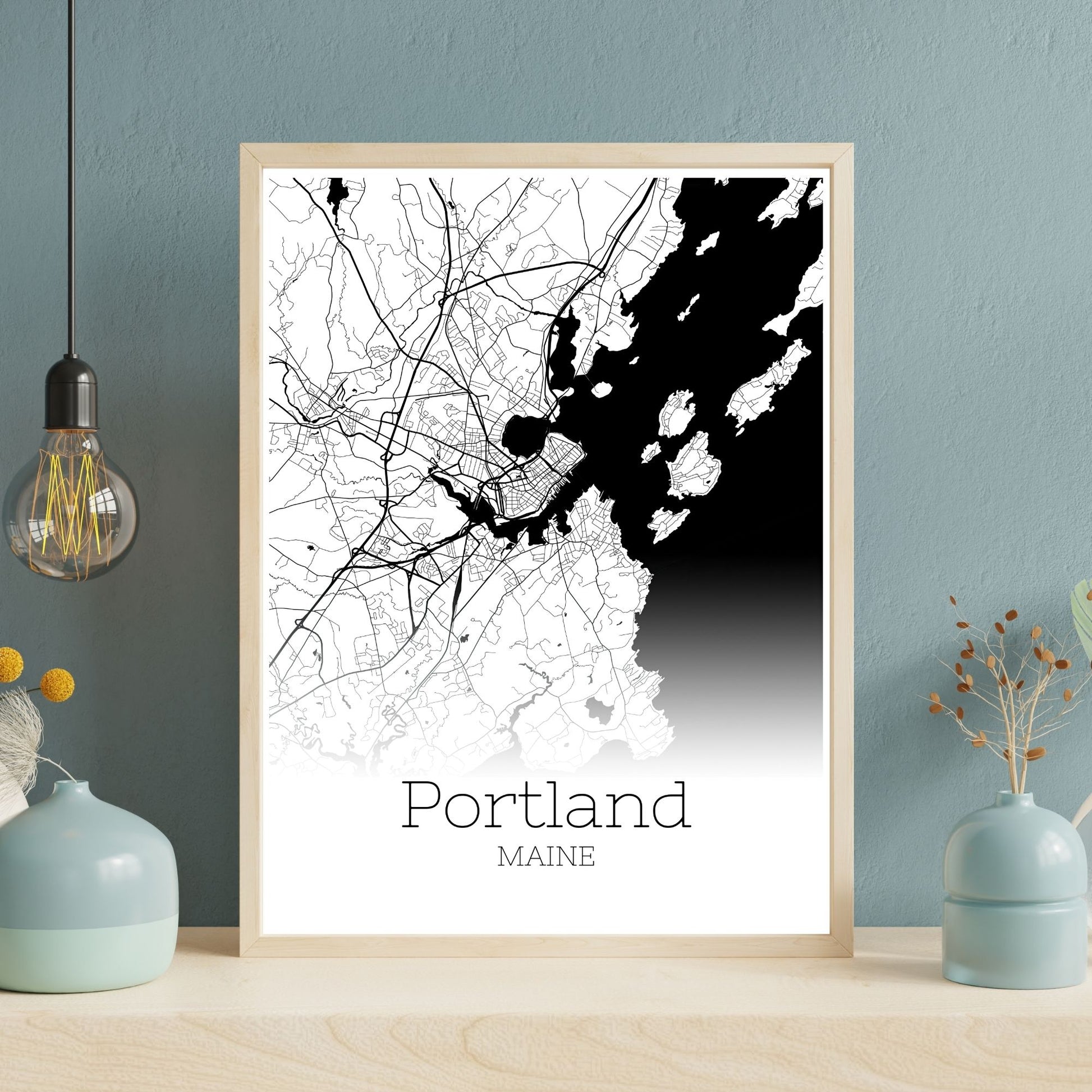 Portland Maine City Map Poster - GroovyGrove