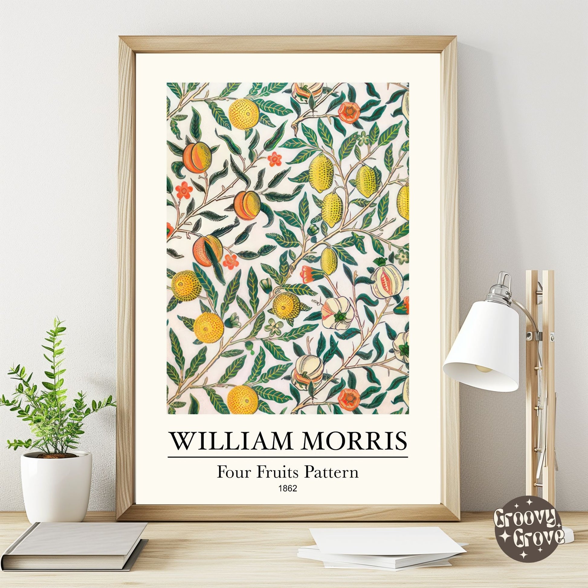 Four Fruits Pattern 1862 William Morris Poster - GroovyGrove