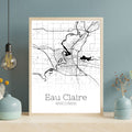 Eau Claire Wisconsin City Map Poster - GroovyGrove