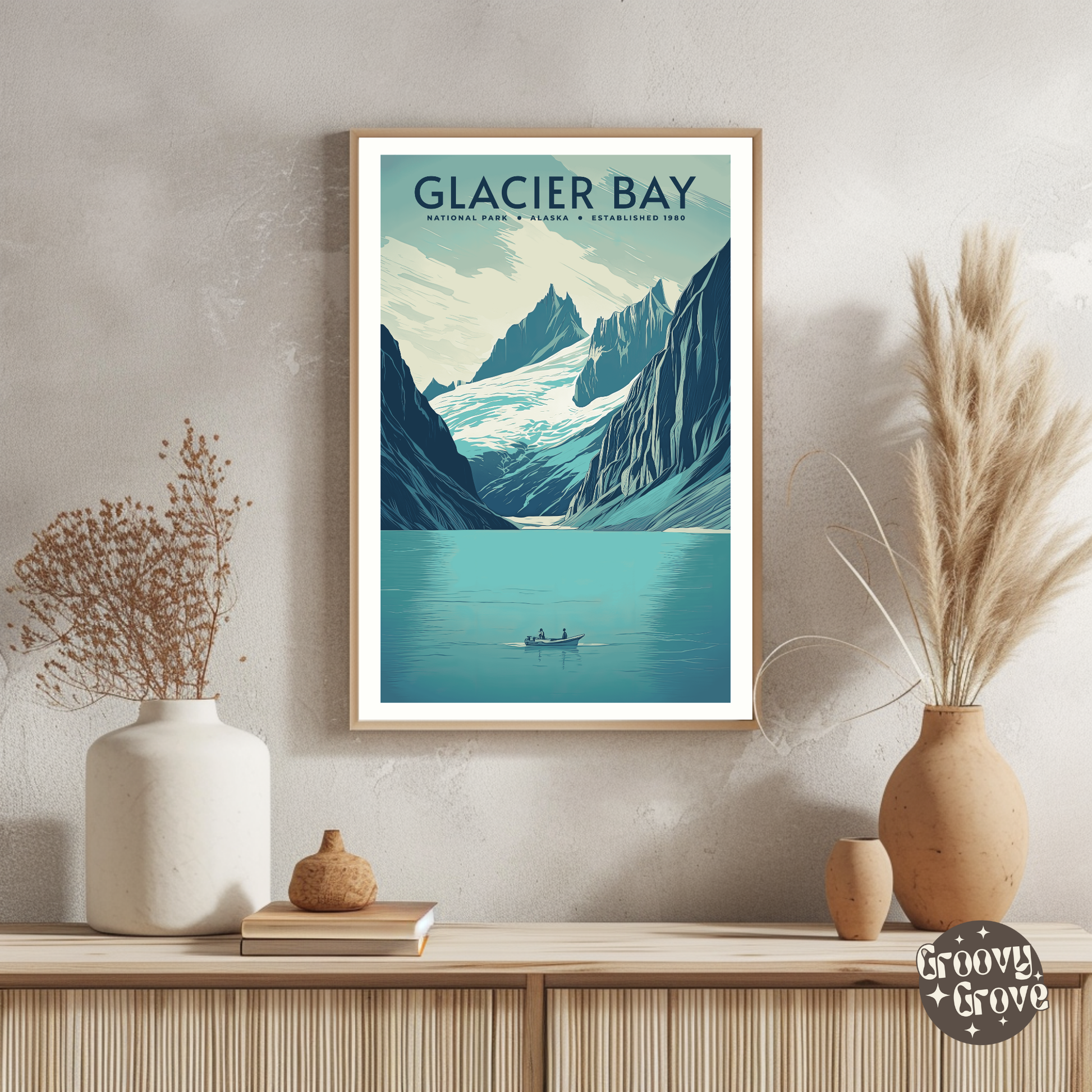 Glacier Bay National Park Vintage Poster - GroovyGrove