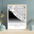 Huntington Beach California City Map Poster - GroovyGrove