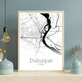 Dubuque Iowa City Map Poster - GroovyGrove