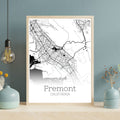 Fremont California City Map Poster - GroovyGrove