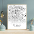 Orange California City Map Poster - GroovyGrove