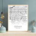 Gilbert Arizona City Map Poster - GroovyGrove