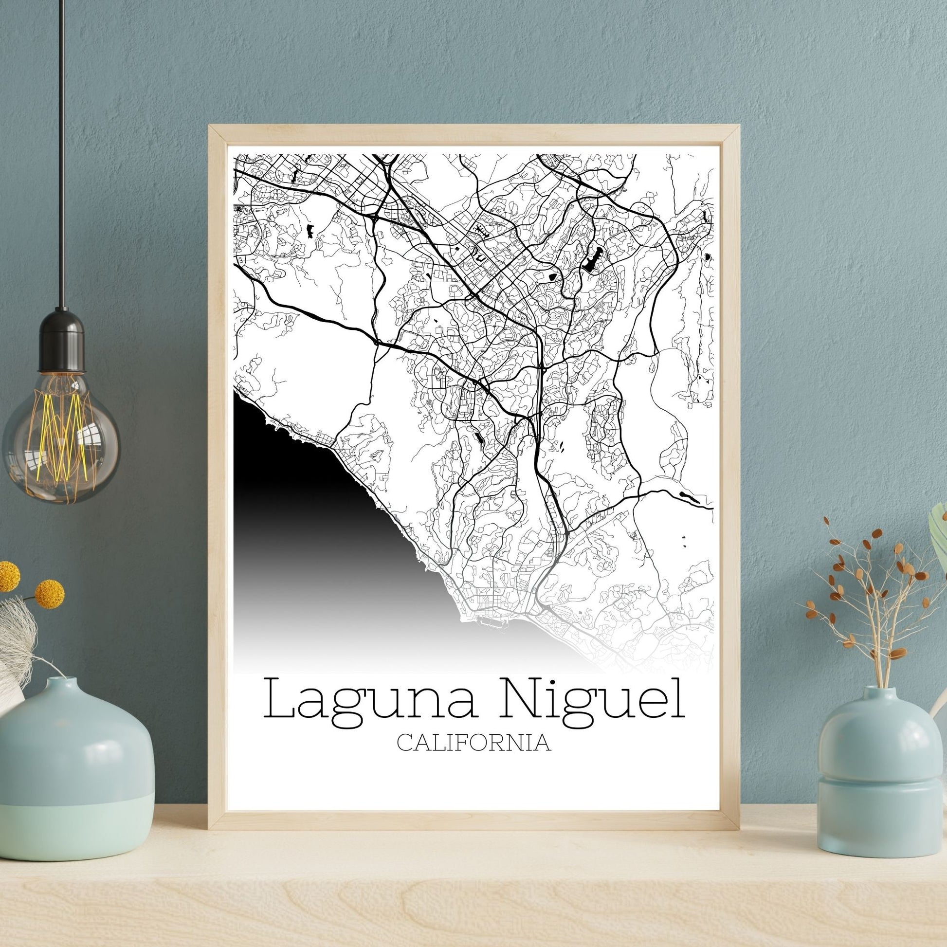 Laguna Niguel California City Map Poster - GroovyGrove