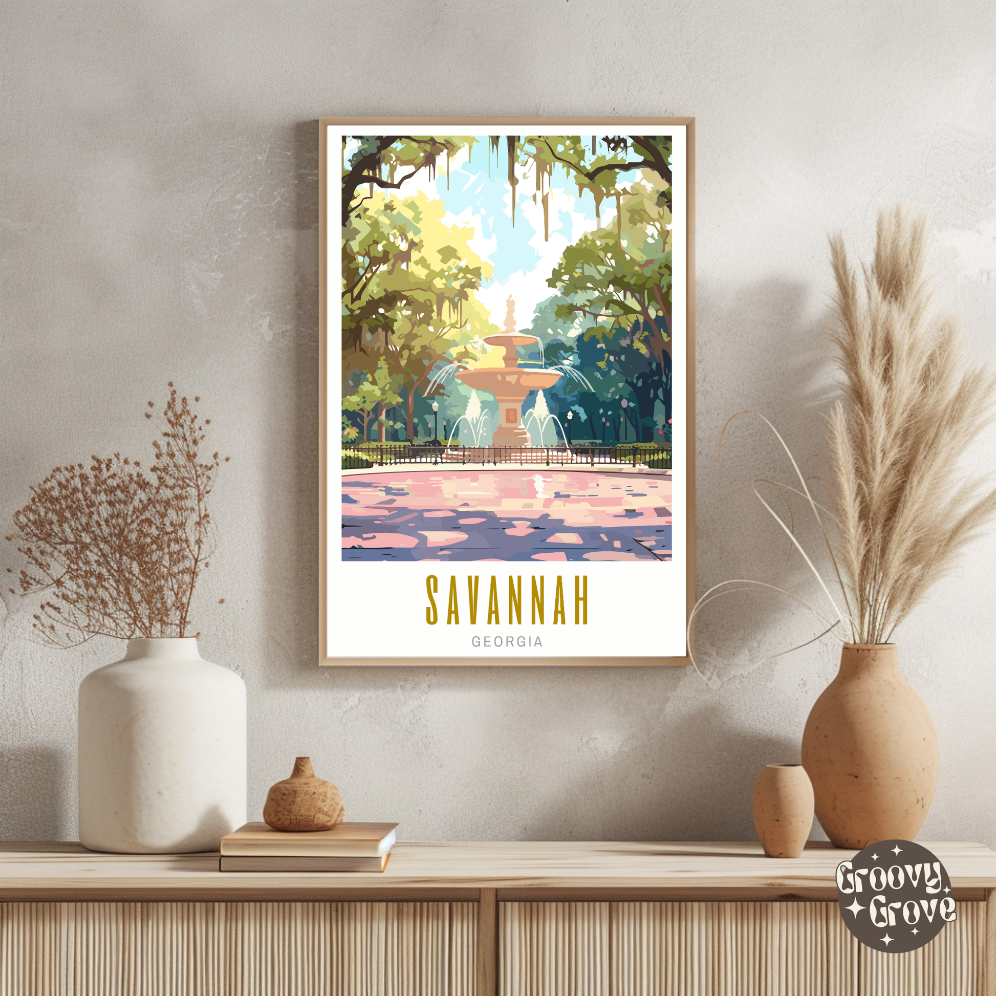 Savannah Georgia Poster - GroovyGrove