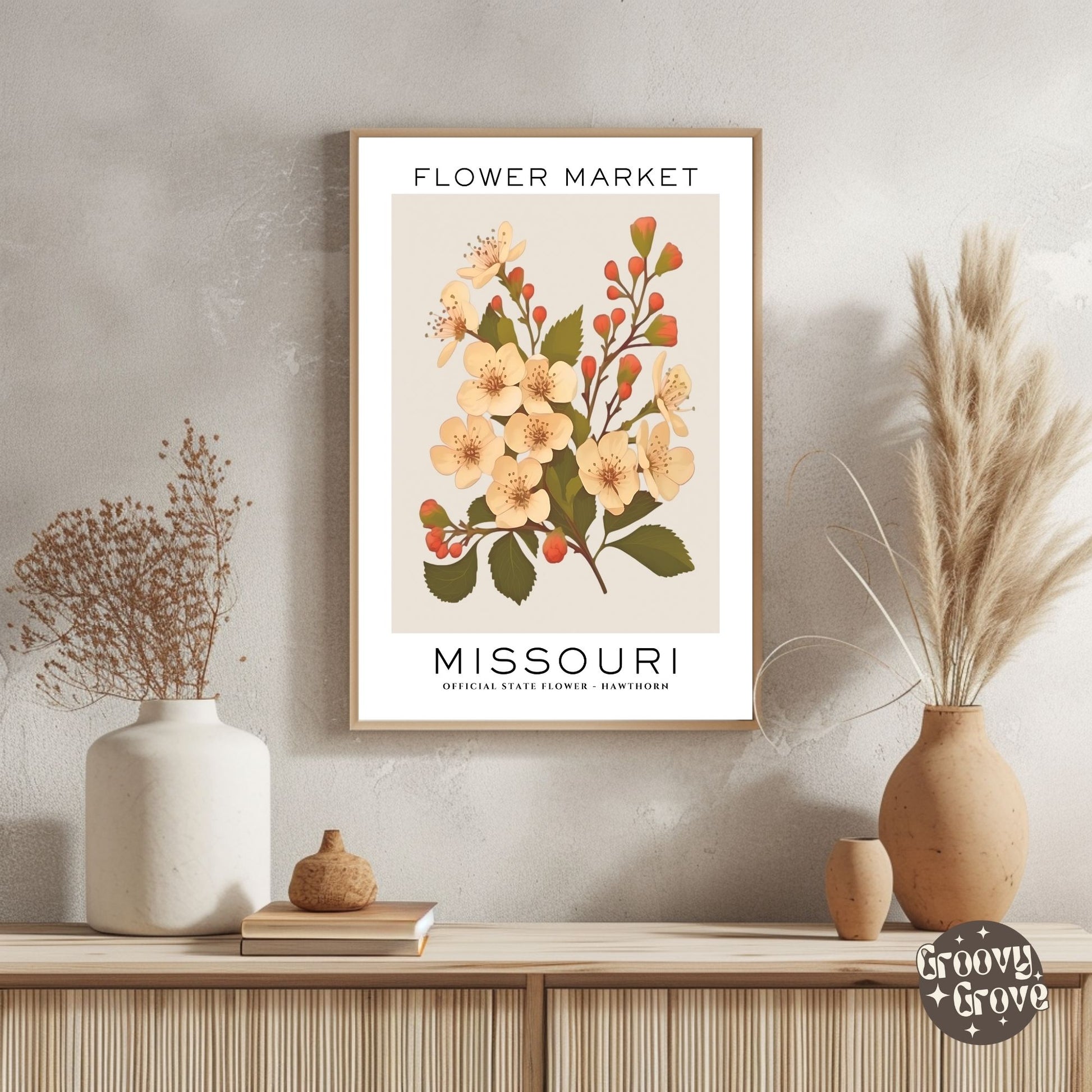 Missouri Flower Market Poster - GroovyGrove