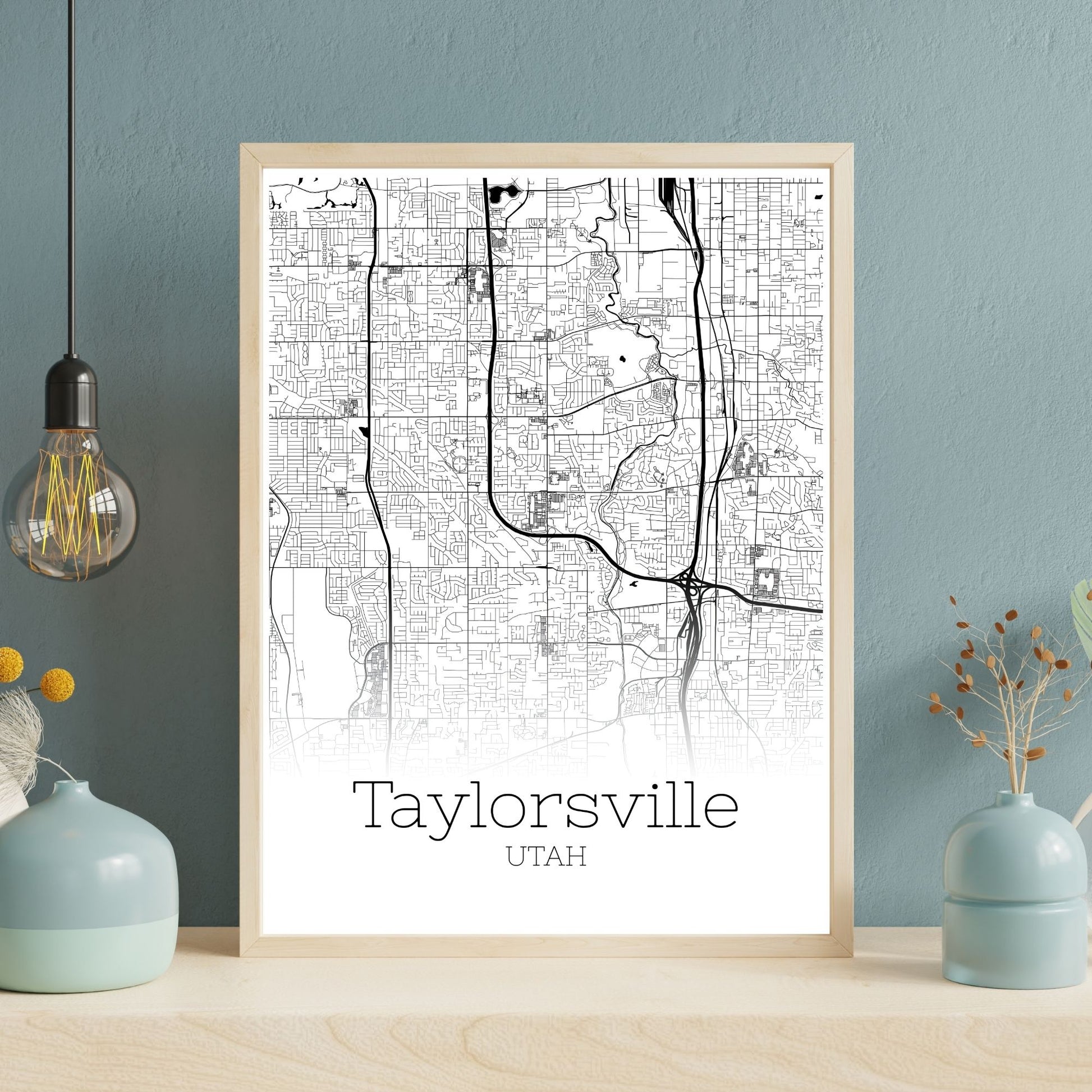 Taylorsville Utah City Map Poster - GroovyGrove