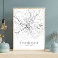 Frederick Maryland City Map Poster - GroovyGrove