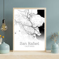 San Rafael California City Map Poster - GroovyGrove