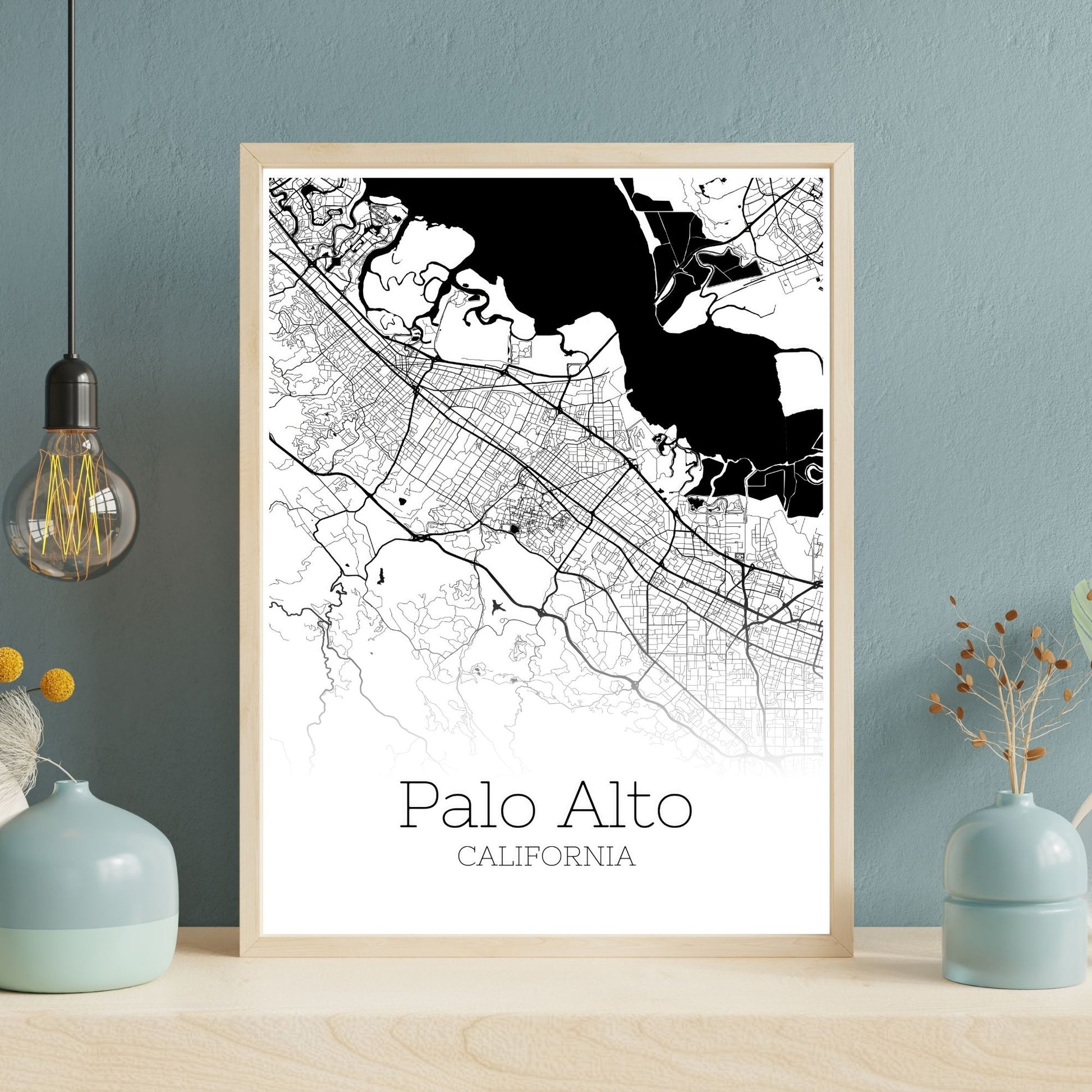 Palo Alto California City Map Poster - GroovyGrove