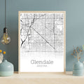 Glendale Arizona City Map Poster - GroovyGrove