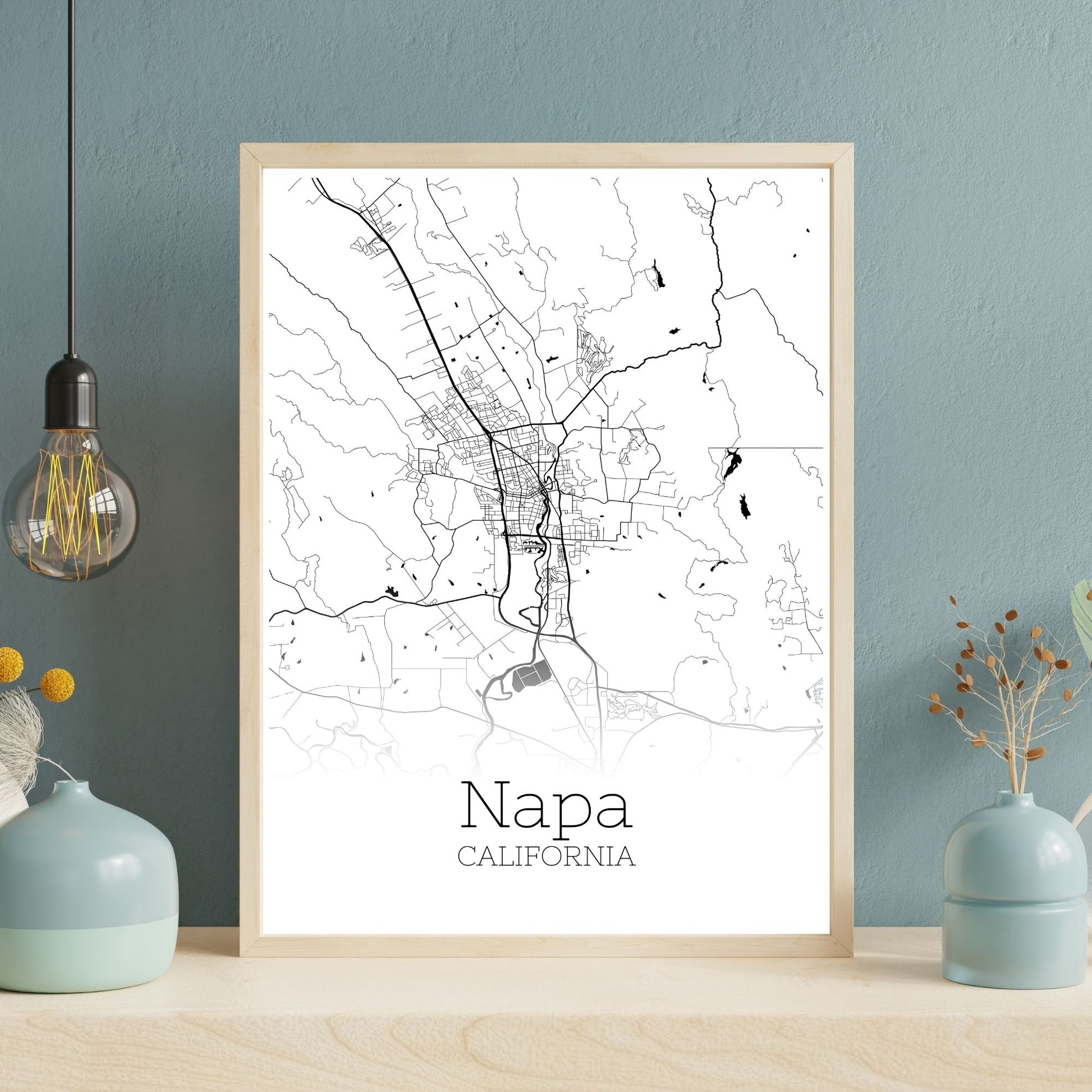 Napa California City Map Poster - GroovyGrove