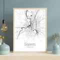 Salem Oregon City Map Poster - GroovyGrove