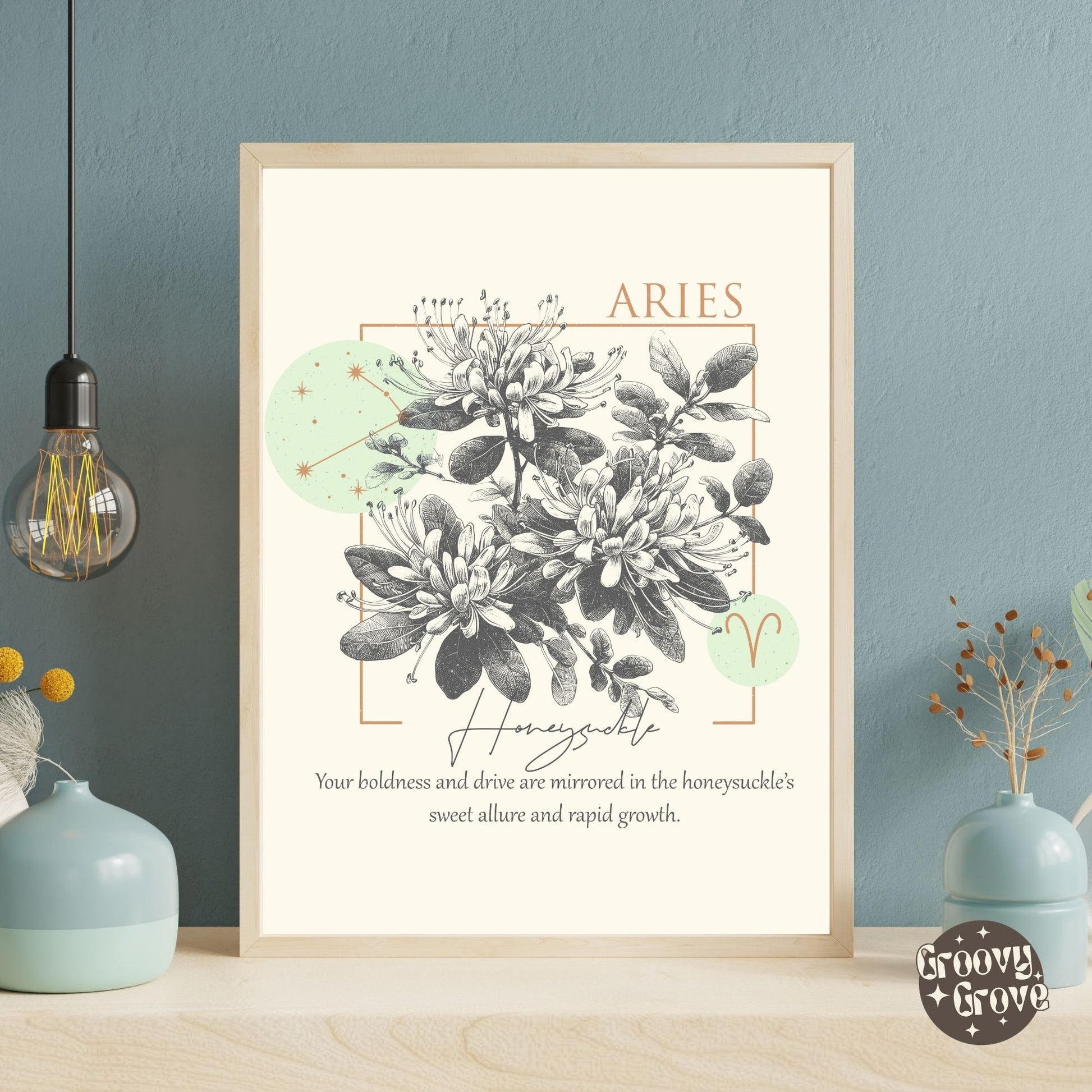 Aries Zodiac Sign Poster - GroovyGrove