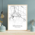 Manteca California City Map Poster - GroovyGrove