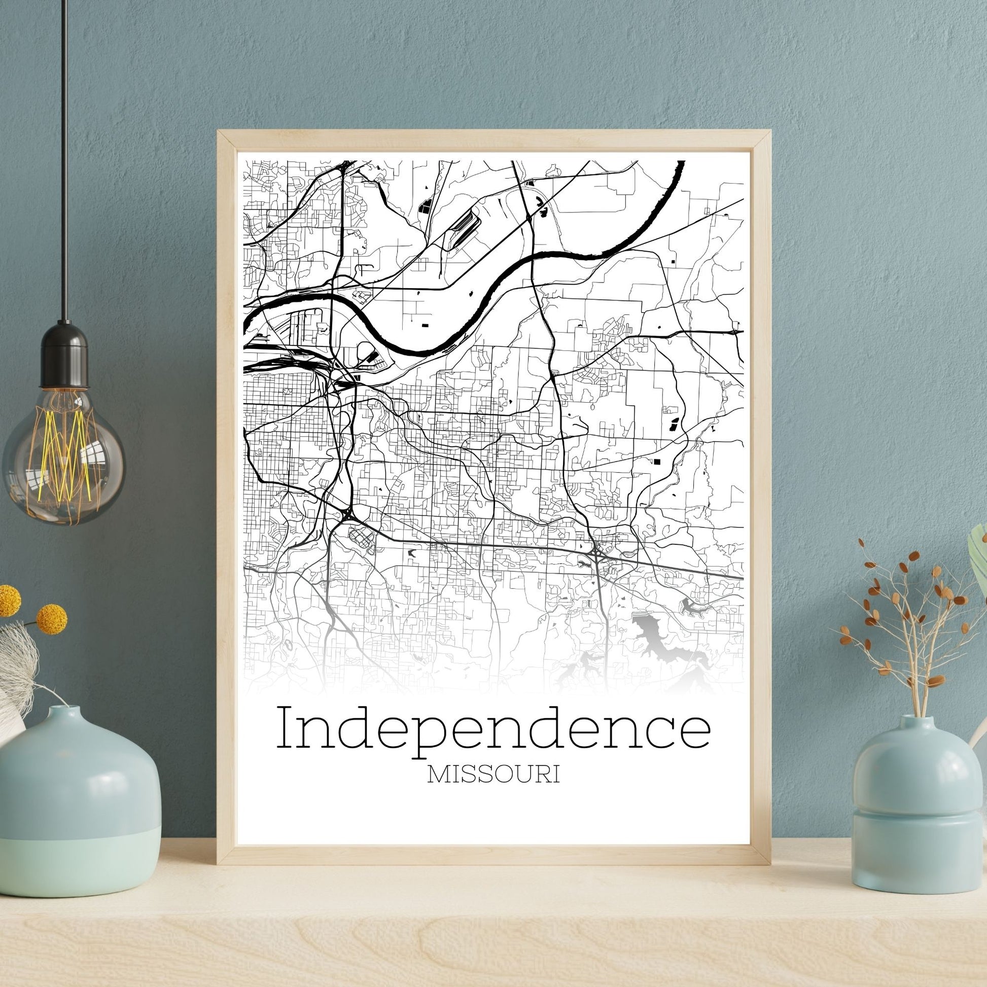 Independence Missouri City Map Poster - GroovyGrove