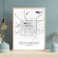 Springfield Missouri City Map Poster - GroovyGrove