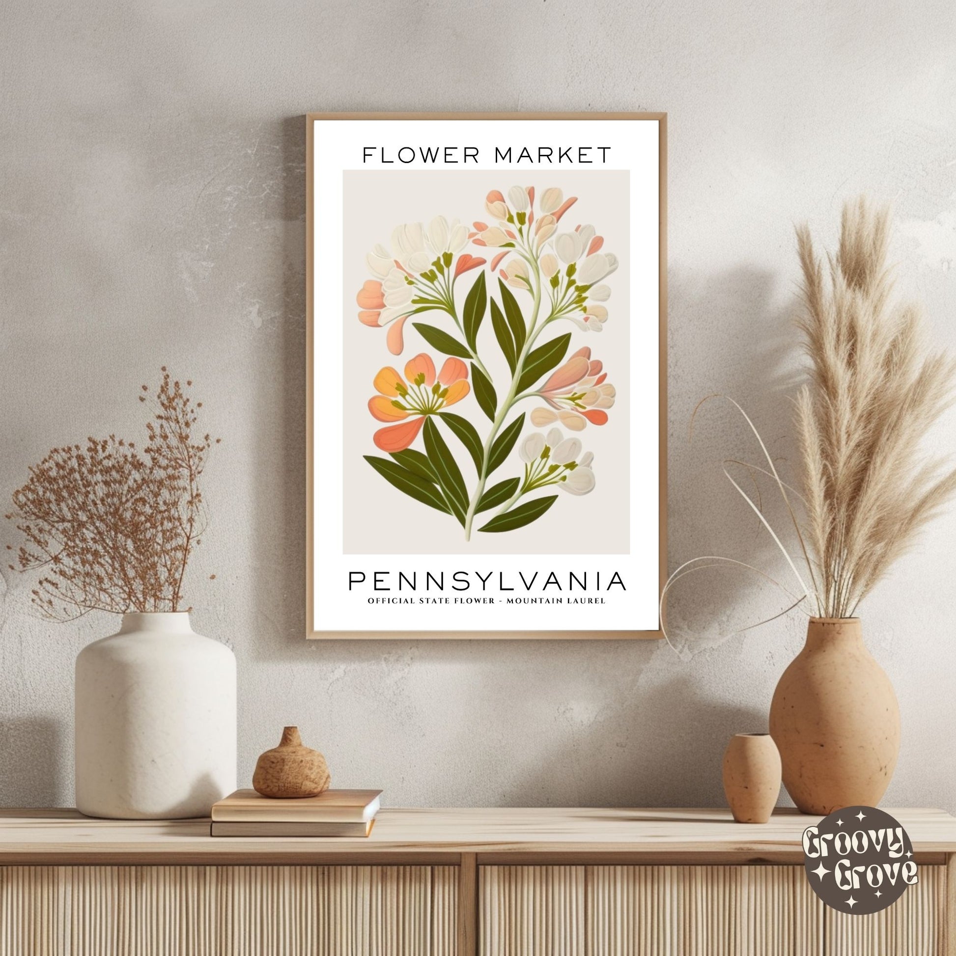 Pennsylvania Flower Market Poster - GroovyGrove