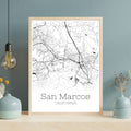 San Marcos California City Map Poster - GroovyGrove