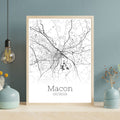 Macon Georgia City Map Poster - GroovyGrove