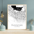 Sunnyvale California City Map Poster - GroovyGrove