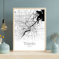 Toledo Ohio City Map Poster - GroovyGrove