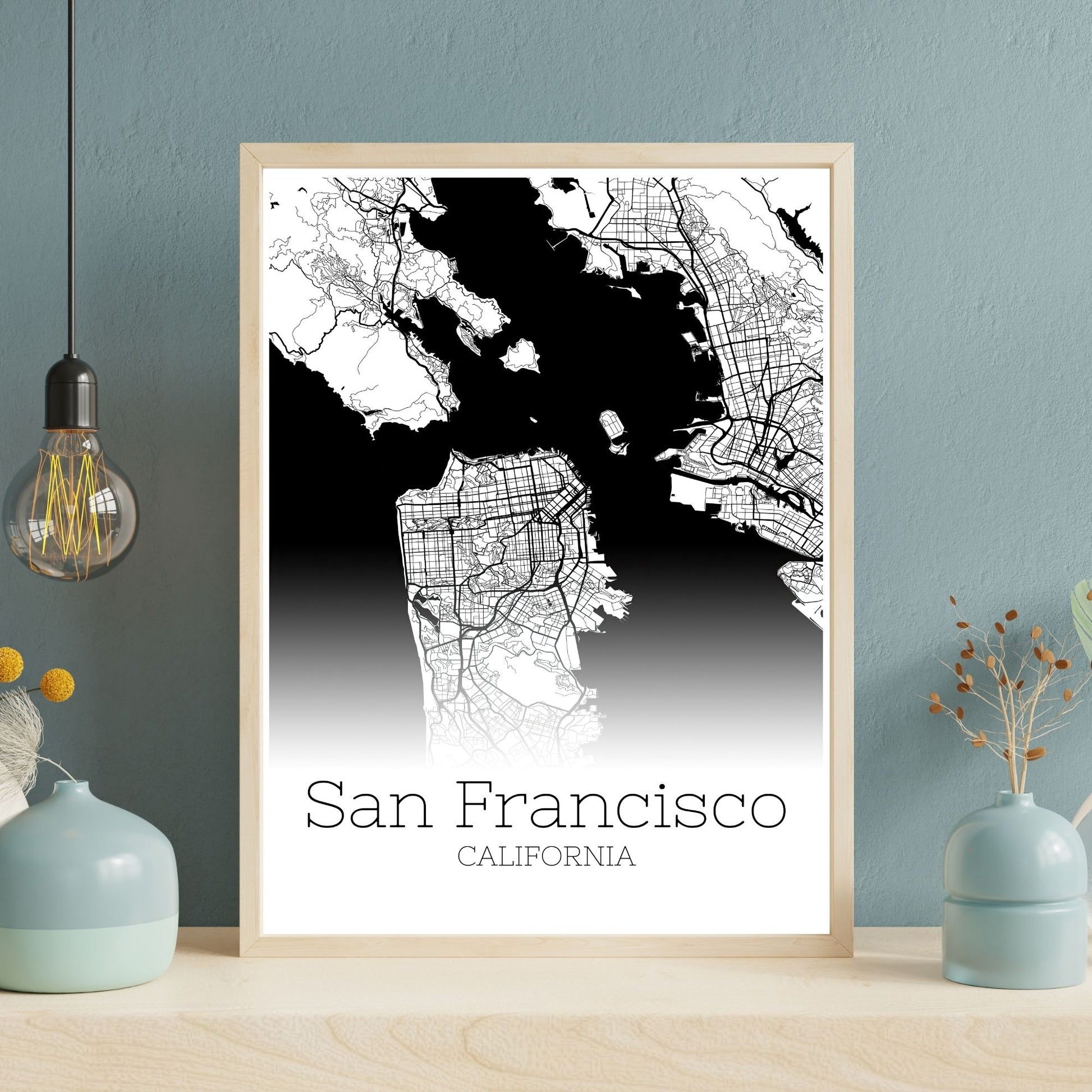 San Francisco California City Map Poster - GroovyGrove