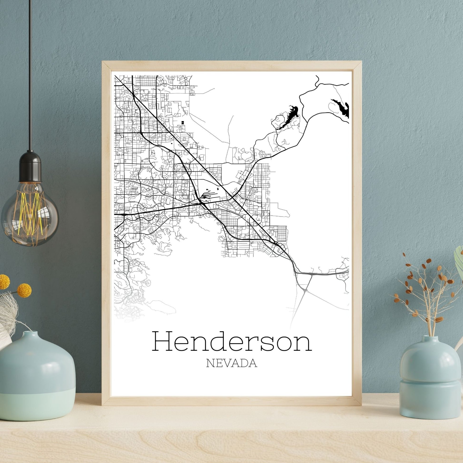 Henderson Nevada City Map Poster - GroovyGrove