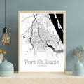 Port St. Lucie Florida City Map Poster - GroovyGrove