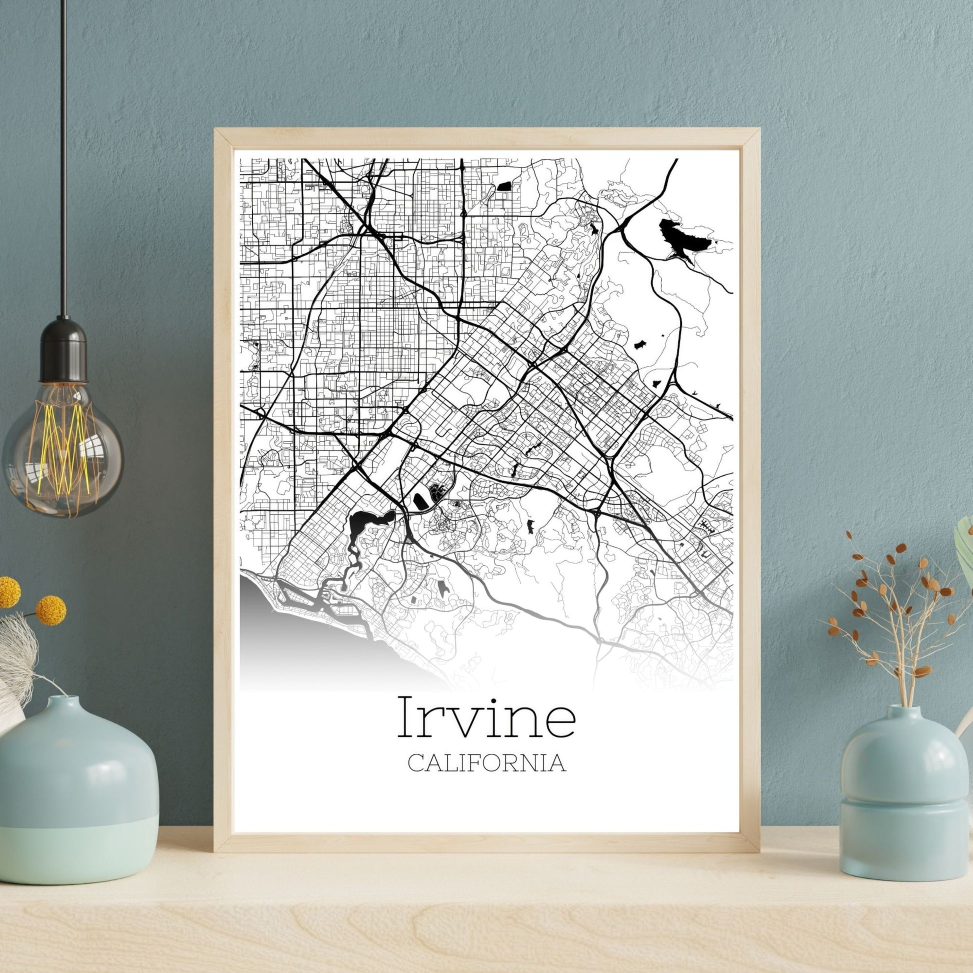 Irvine California City Map Poster - GroovyGrove