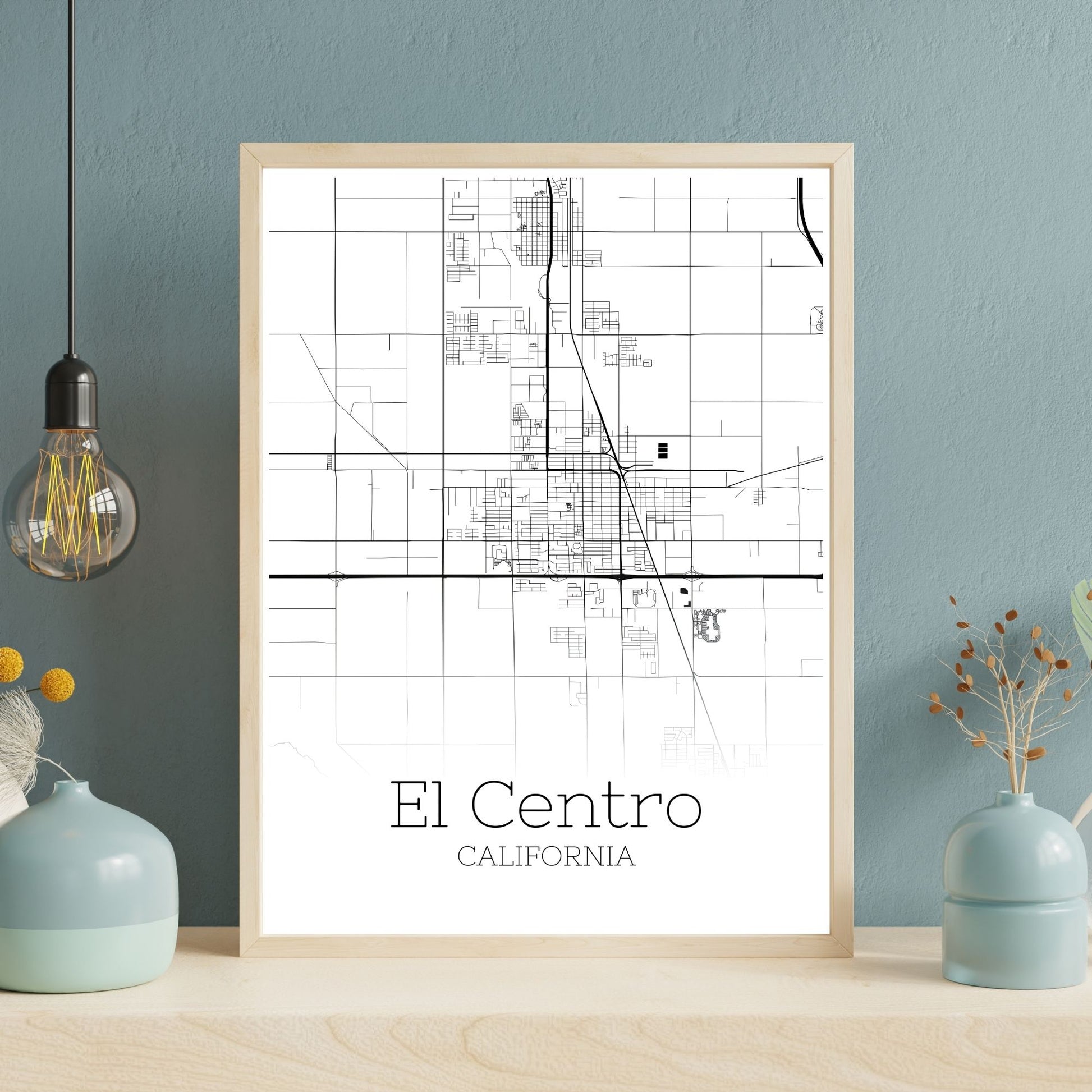 El Centro California City Map Poster - GroovyGrove