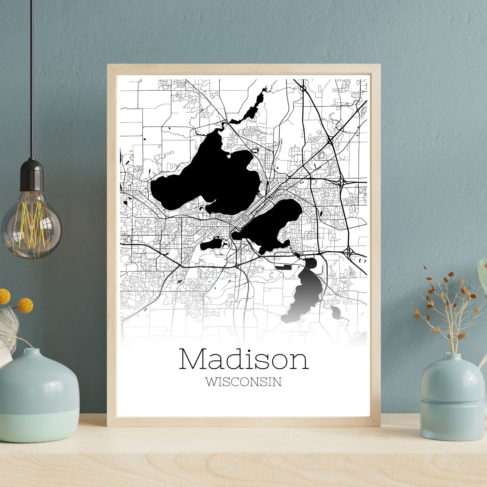 Madison Wisconsin City Map Poster - GroovyGrove