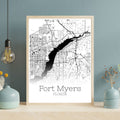 Fort Myers Florida City Map Poster - GroovyGrove