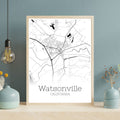 Watsonville California City Map Poster - GroovyGrove