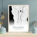 Shoreline Washington City Map Poster - GroovyGrove