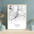 Joliet Illinois City Map Poster - GroovyGrove