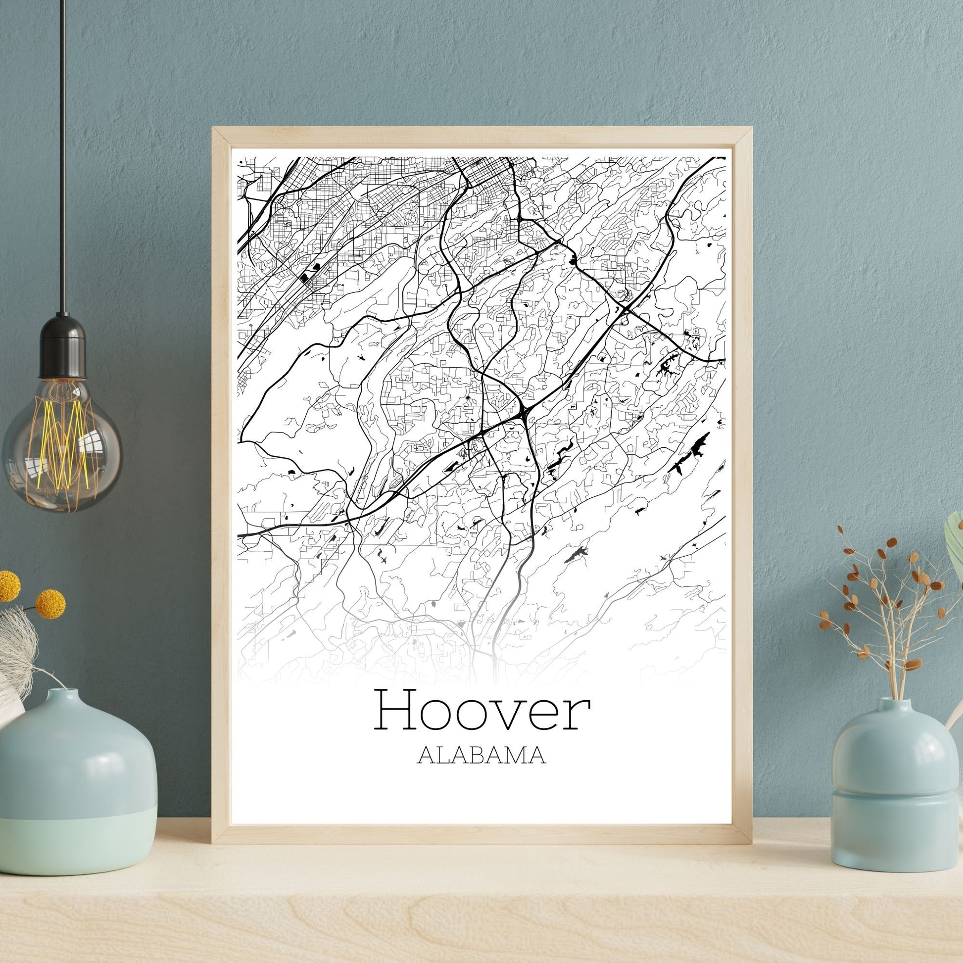 Hoover Alabama City Map Poster - GroovyGrove