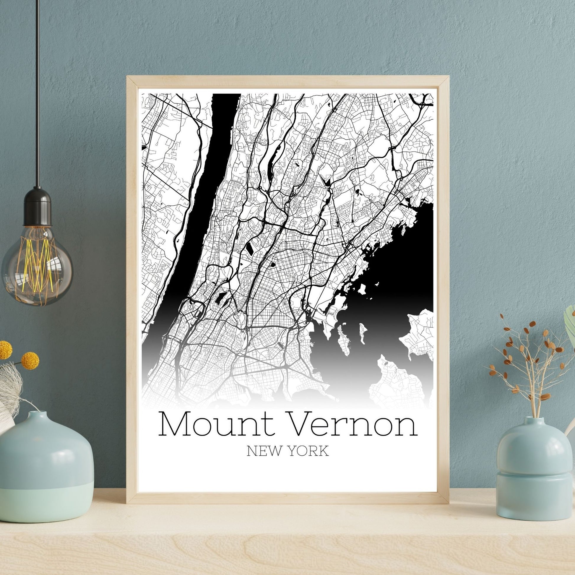 Mount Vernon New Yorks City Map Poster - GroovyGrove