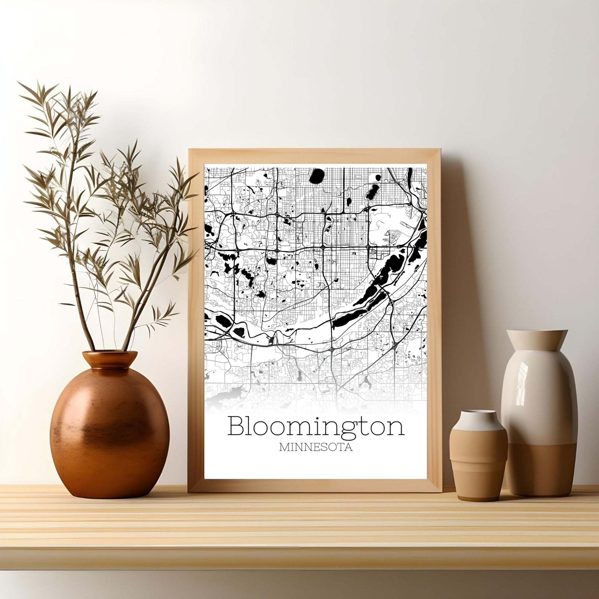 Bloomington Minnesota City Map Poster - GroovyGrove