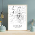 Redding California City Map Poster - GroovyGrove