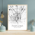 Pawtucket Rhode Island City Map Poster - GroovyGrove