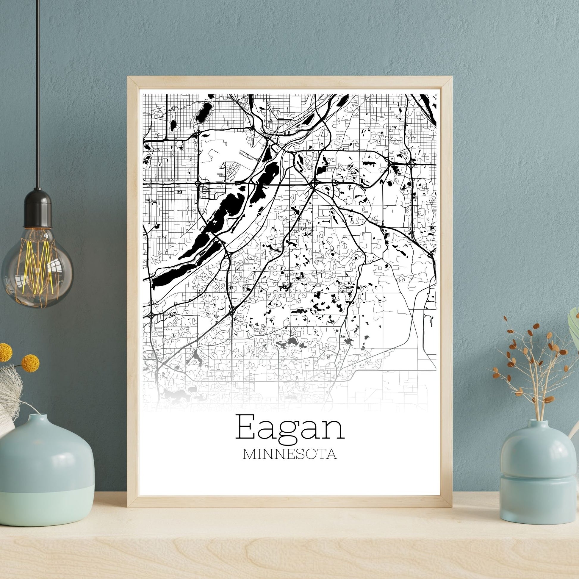 Eagan Minnesota City Map Poster - GroovyGrove