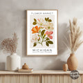 Michigan Flower Market Poster - GroovyGrove