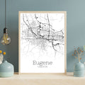 Eugene Oregon City Map Poster - GroovyGrove